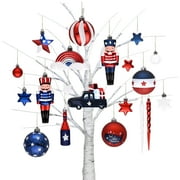 Valery Madelyn 70ct 4th of July Decorations Patriotic Tree Ornaments for Independence Day Home Decor